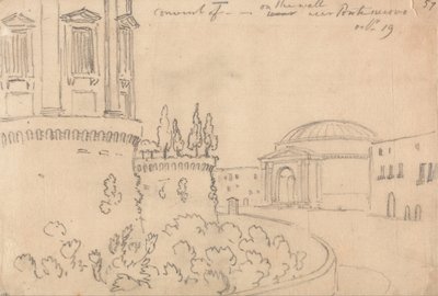 ポンテ・ヌオーヴォ近郊の修道院、10月19日 作： John Robert Cozens