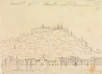 フィレンツェ近郊のモンテ・オリヴェット修道院 作： John Robert Cozens