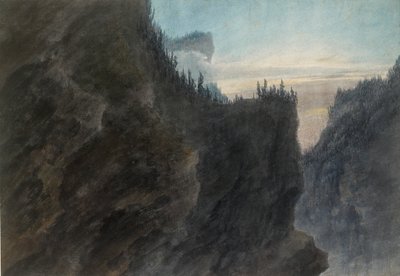 ドーフィネのグランド・シャルトルーズの谷への入り口（c1770-1790 作： John Robert Cozens