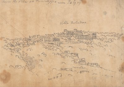 7月29日、ポジリポのヴィラより 作： John Robert Cozens