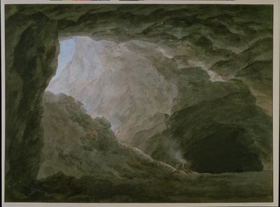 カンパーニャの洞窟（水彩・紙 作： John Robert Cozens