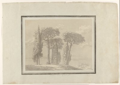 イタリアのパインとヒノキ イタリアンパイン＆サイプレス 作： John Robert Cozens