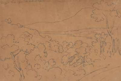 ヴィテルボの丘からのヴィコ湖 作： John Robert Cozens