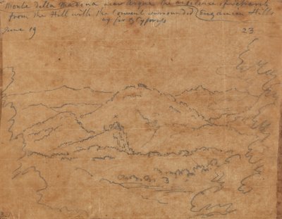 6月19日、アルクア近くのマドンナのモネ 作： John Robert Cozens