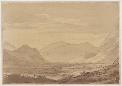 キアヴェンナの近く（ペンとインク、紙に水彩） 作： John Robert Cozens