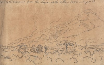 Parte do Monte Vesúvio da Loggia na Villa, Portici, 22 de agosto 作： John Robert Cozens