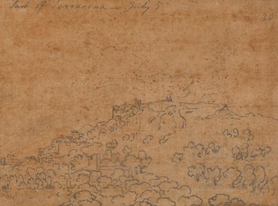 Terracina の一部、7 月 5 日 作： John Robert Cozens