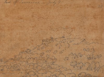 テラチーナの一部、7月5日 作： John Robert Cozens