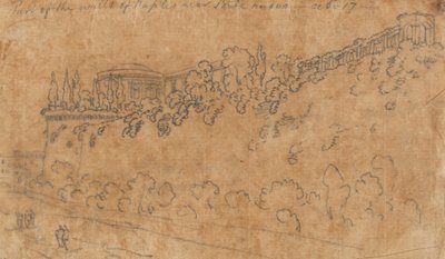 10月17日、ヌオーヴォ橋近くのナポリの壁の一部 作： John Robert Cozens