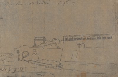 9月7日、ポルティチの海岸 作： John Robert Cozens