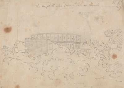 ヴィンクロの S. ピエトロから見た円形劇場 作： John Robert Cozens