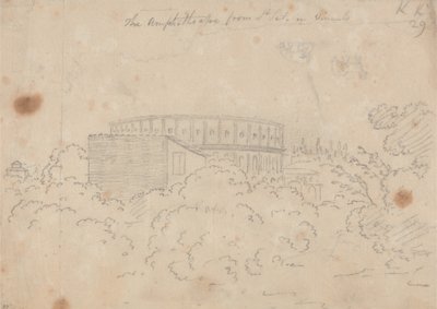 サン・ピエトロ・イン・ヴィンクロから見た円形闘技場 作： John Robert Cozens