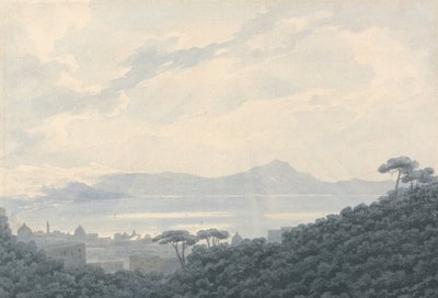 イタリア、カポディモンテからのナポリ湾 作： John Robert Cozens