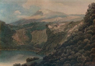 湖とネミの町、1778 作： John Robert Cozens