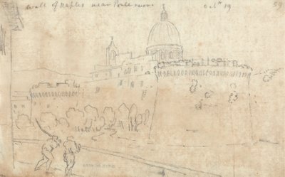 ヌオーヴォ橋近くのナポリの壁 作： John Robert Cozens
