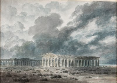 パエストゥムの二大神殿 作： John Robert Cozens