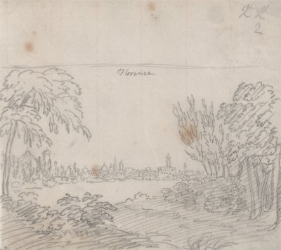 アルノ南岸からフィレンツェを望む 作： John Robert Cozens
