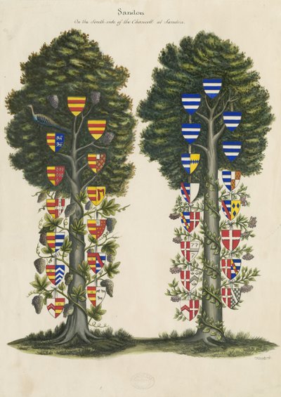 サンドン教会-壁画：水彩画、nd [19セント]（絵画） 作： John Robert Fernyhough