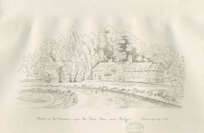 スタッフォード-RiverSow：ペンとインクの描画 作： John Robert Fernyhough