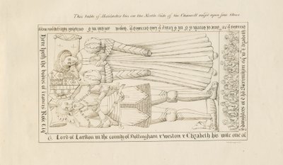 スタンドン教会-フランシスローズの墓：ペン画、nd [19セント] 作： John Robert Fernyhough
