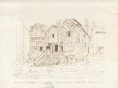 Uttoxeter Town-Ale Warehouse：ペンとインクの描画、nd [？19世紀半ば] 作： John Robert Fernyhough