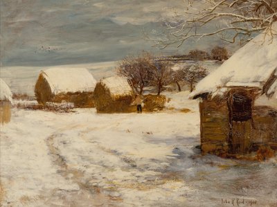 冬の農家 作： John Robertson Reid