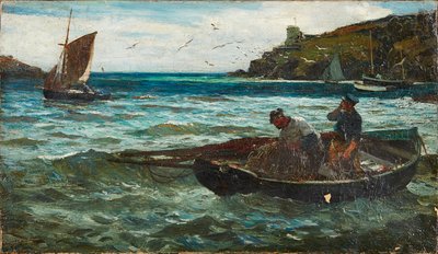 漁師（キャンバスに油彩） 作： John Robertson Reid