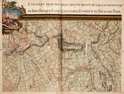 ハイゲート、ケンティッシュタウン、ホロウェイ、トッテナム、ニューイントンの地図 作： John Rocque