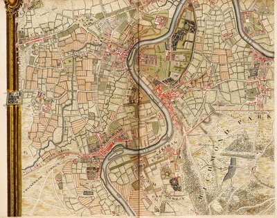 ハウンズロー、トゥイッケナム、リッチモンドの地図 作： John Rocque