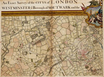 ウィレスデンとハムステッドの地図 作： John Rocque