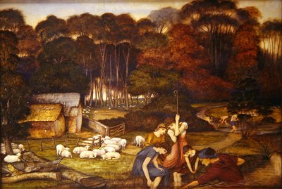 秋、1879年頃（水彩・紙） 作： John Roddam Spencer Stanhope