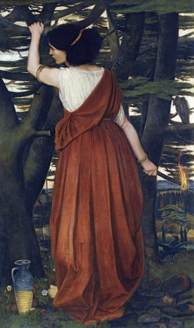 ラファエル前派の絵画:アイア・パー・スタンホープ（スペンサー＝スタンホープ）の娘、リズパー（リツパー、リツパー）、ジョン・ロッダム（1829-1908）。油彩・キャンバス 作： John Roddam Spencer Stanhope
