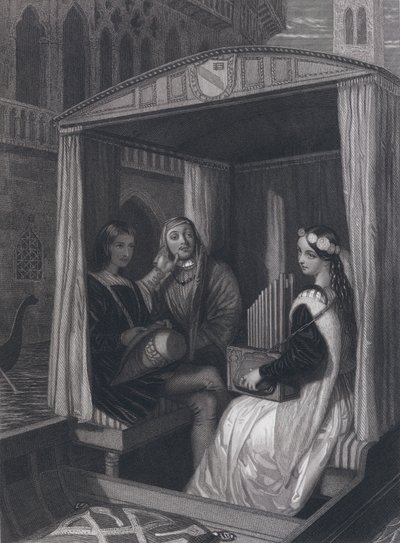 ヴァイオラ夫人とその家庭教師（彫刻 作： John Rogers (after) Herbert