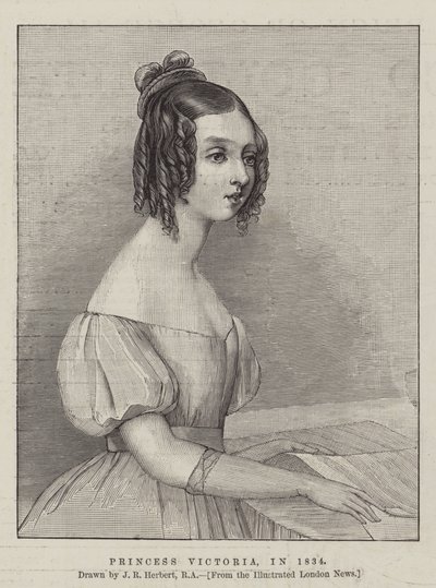 ビクトリア王女、1834年 作： John Rogers Herbert
