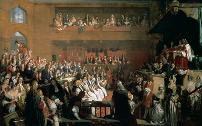 ジェームズ2世の治世中に下院で7人の司教の裁判 作： John Rogers Herbert