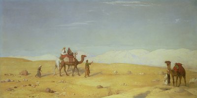 1866年、シナイ砂漠のモーゼの谷 作： John Rogers Herbert