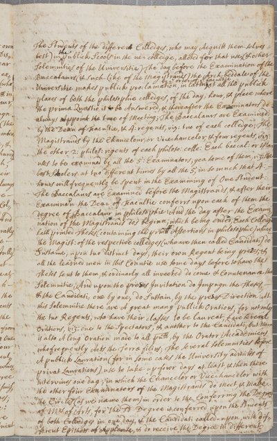 セントアンドリュースの学生であるジョンロウから叔父への手紙、1691年 作： John Row