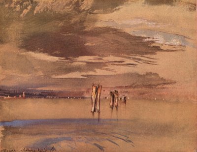ヴェネツィア近くの灰色の朝、19世紀 作： John Ruskin