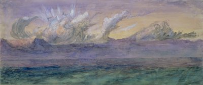 7月のサンダークラウド、ヴァルダオスタ、1858年（鉛筆でトイレ） 作： John Ruskin