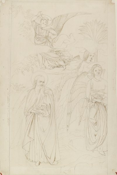 ベノッツォ・ゴッツォリの天使たちと別れるアブラハムの絵、1845年 作： John Ruskin