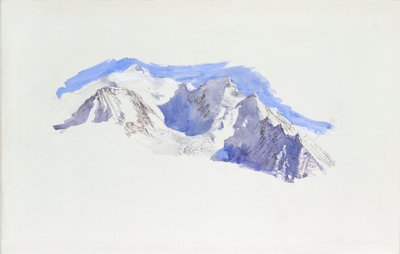 1874 年 10 月、サン マルタン シュル アルヴのモンブラン 作： John Ruskin