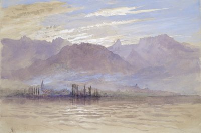 春の朝、北東の風、ヴヴェイ、1849 年 5 月から 6 月または 1869 年 5 月 1 日 作： John Ruskin