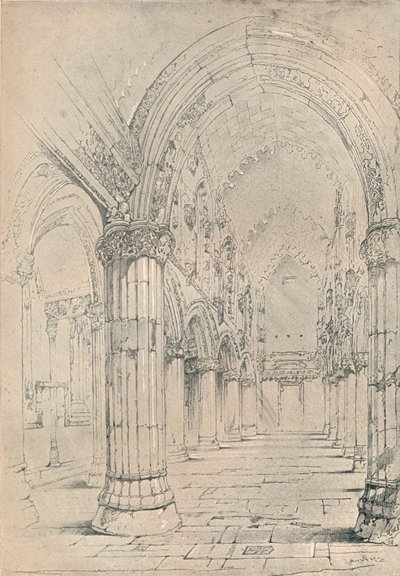 ロスリン礼拝堂、1838 作： John Ruskin