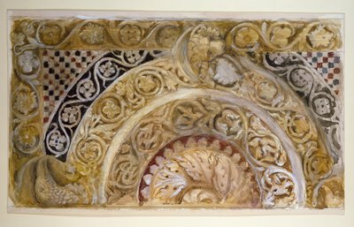 ピサ、洗礼堂のフォント上のパネルの研究 作： John Ruskin