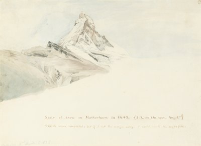 1849年、北東部のスイス、マッターホルン 作： John Ruskin