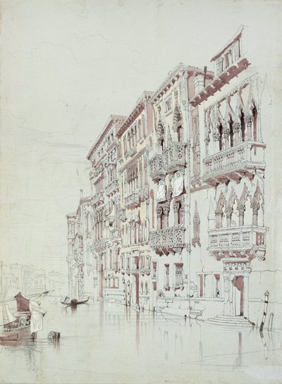 パラッツォ コンタリーニ ファザン、ヴェネツィア、1841 年 5 月 6 日 - 16 日 作： John Ruskin