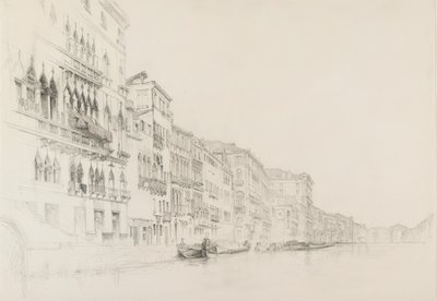 ベンボ宮殿からグリマーニ宮殿までの眺め、ヴェネツィア、1870 年 5 月～6 月 作： John Ruskin