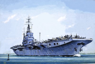 第二次世界大戦中に商船から空母に改装されたHMSエンペラー 作： ジョン・S・スミス