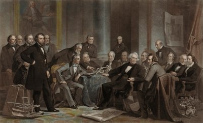 進歩と発明の男たち（クーパー・ユニオンにて、1857年） 作： John Sartain