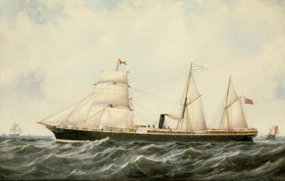 ジョンスコット、蒸気船アラトゥーンアプカー-絵画、1873 作： John Scott